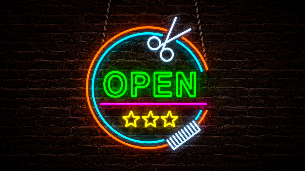 Barbershop Open - LED Neon Sign