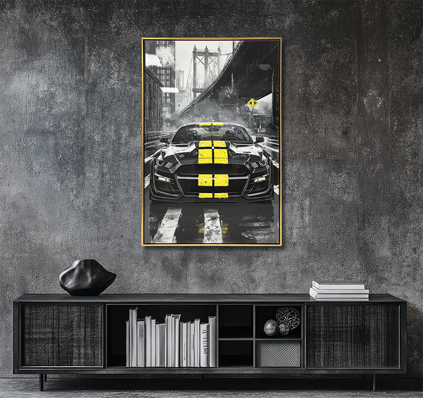 Mustang - Resin Canvas Art