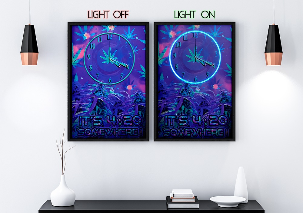 420 Everyday - Framed Canvas Art w/ LED