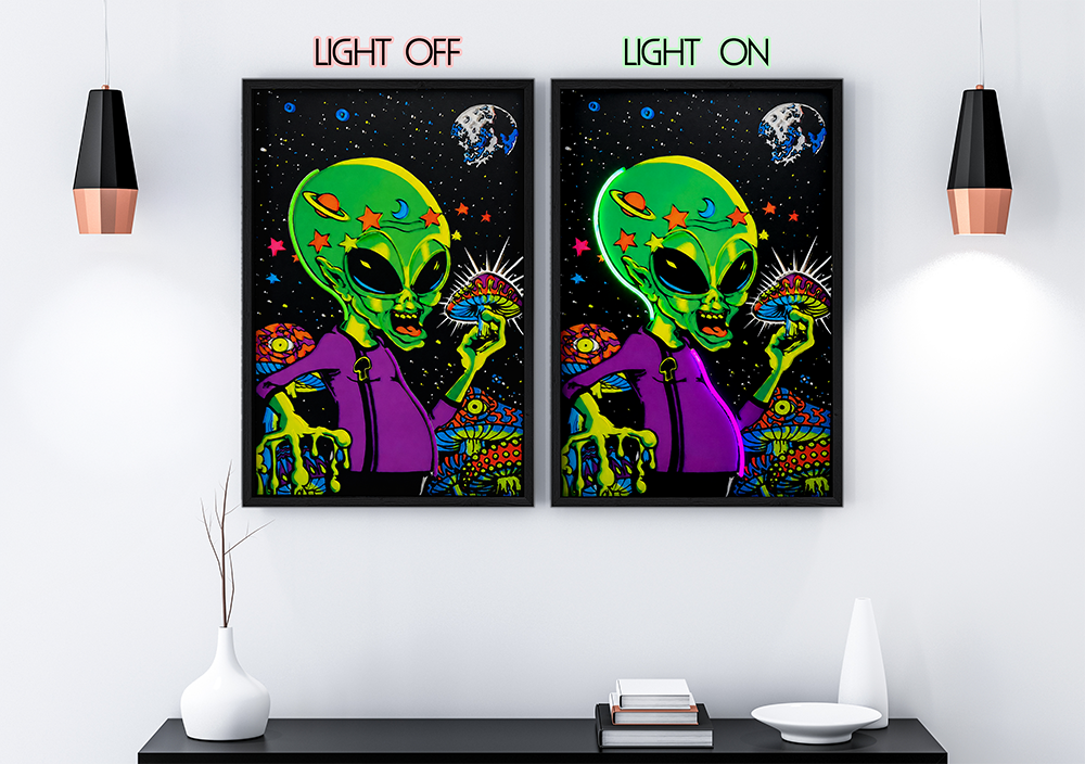 Space Travelers - Framed Canvas Art w/ LED