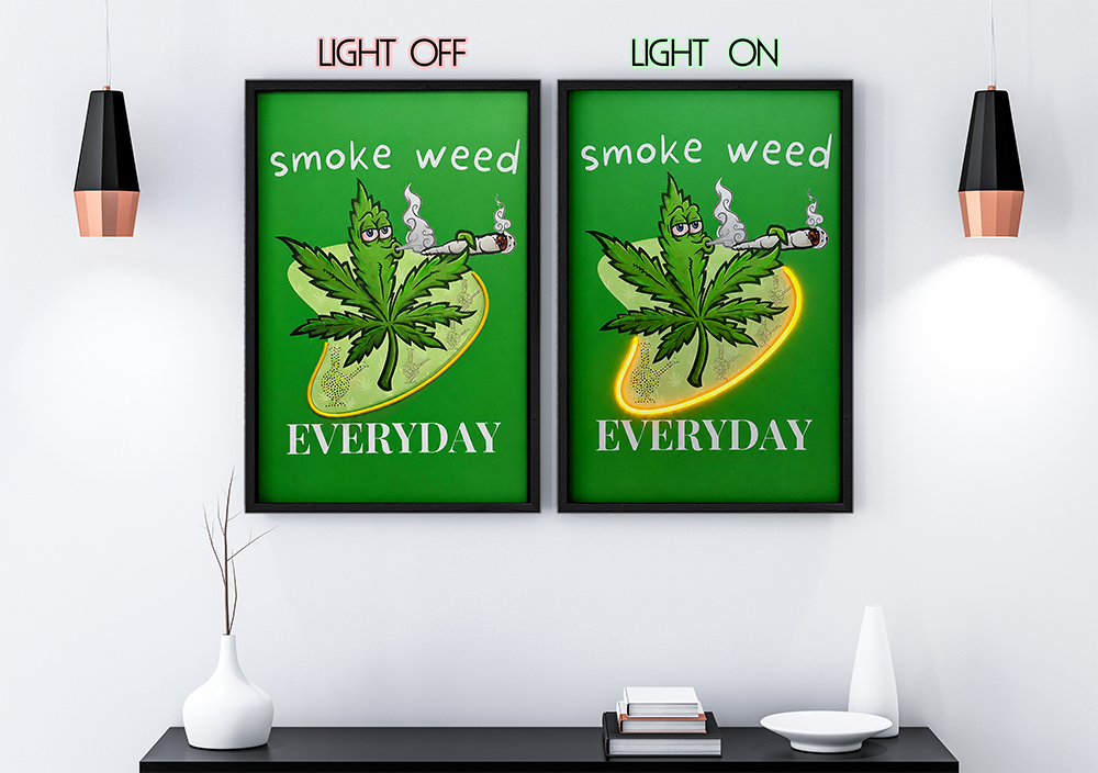 Quote Leaf - Framed Canvas Art w/ LED