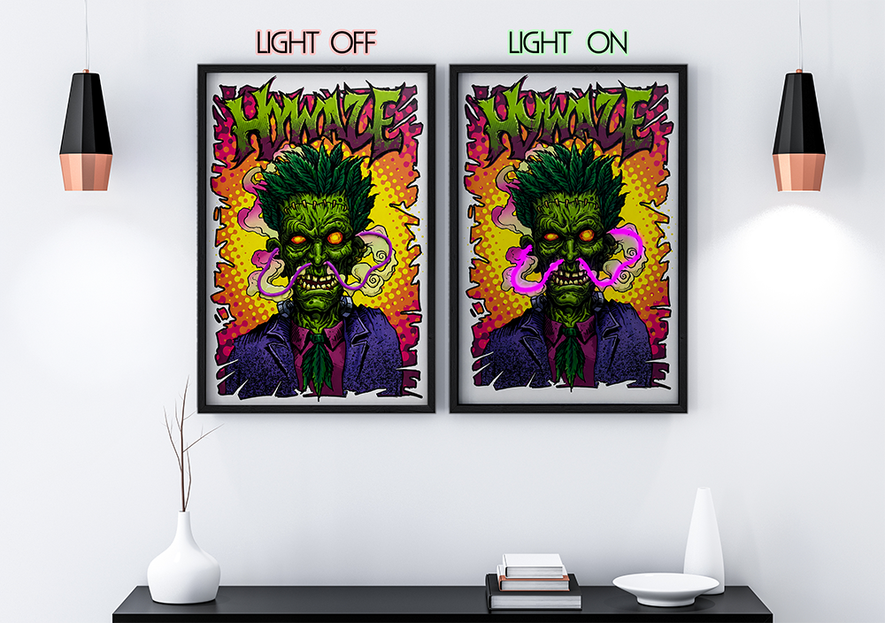 Zombie - Framed Canvas Art w/ LED