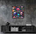 Floral Mushrooms - Resin Canvas Art