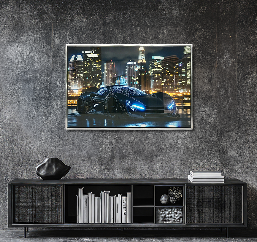 Midnight Supercars - Resin Canvas Art