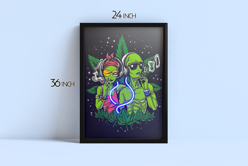 Groovy Vibes - Framed Canvas Art w/ LED