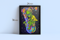 Space Travelers - Framed Canvas Art w/ LED