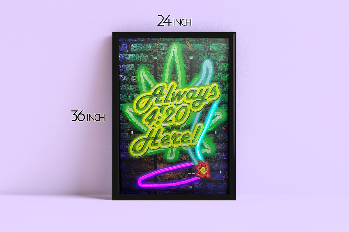 420 Everyday - Framed Canvas Art w/ LED