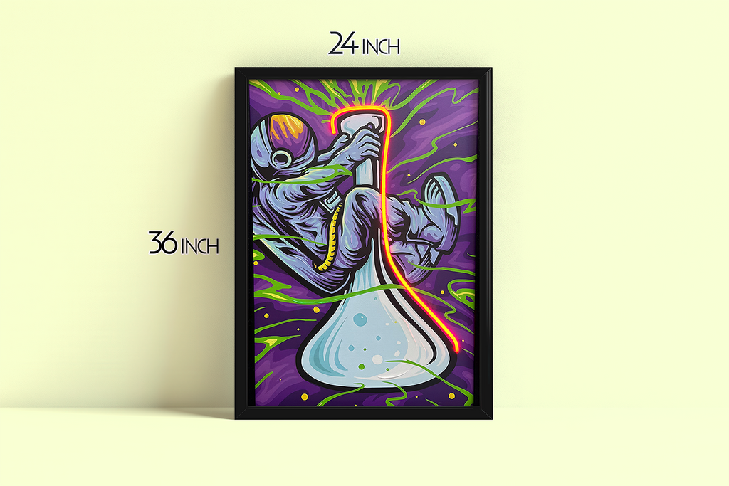 Hemp Party - Framed Canvas Art w/ LED