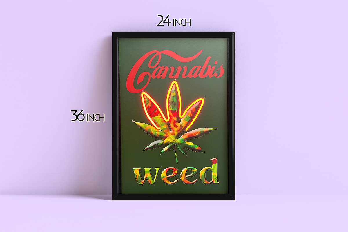 Quote Leaf - Framed Canvas Art w/ LED