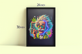 Relativity Professor - Framed Canvas Art w/ LED