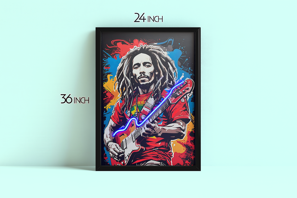 Electric Bob - Framed Canvas Art w/ LED