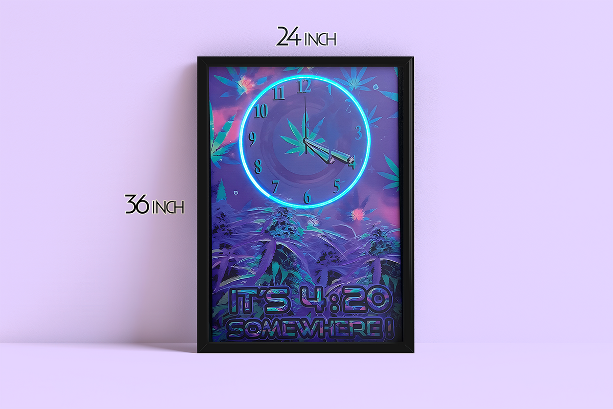 420 Everyday - Framed Canvas Art w/ LED