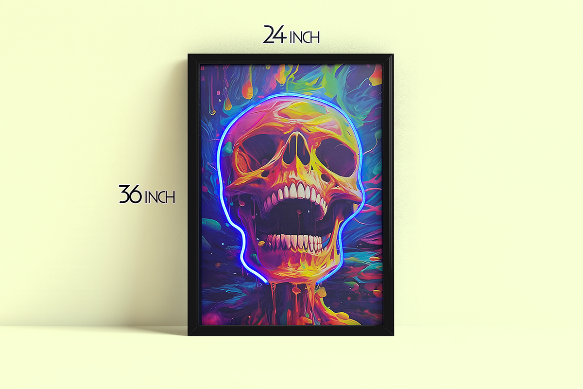 Vibrant Trip - Framed Canvas Art w/ LED