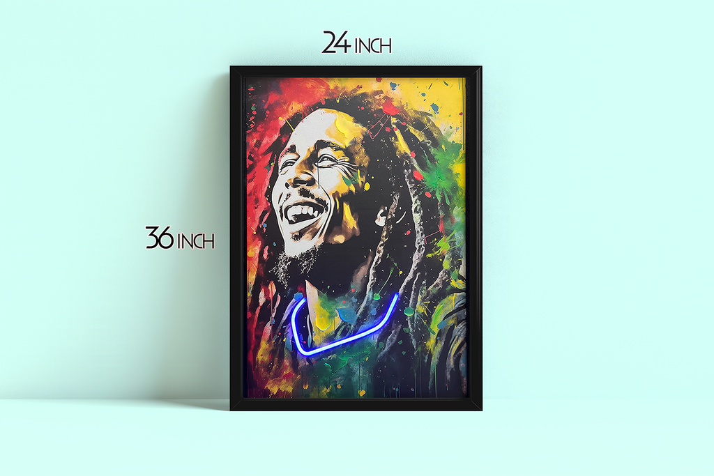 Portrait Bob - Framed Canvas Art w/ LED