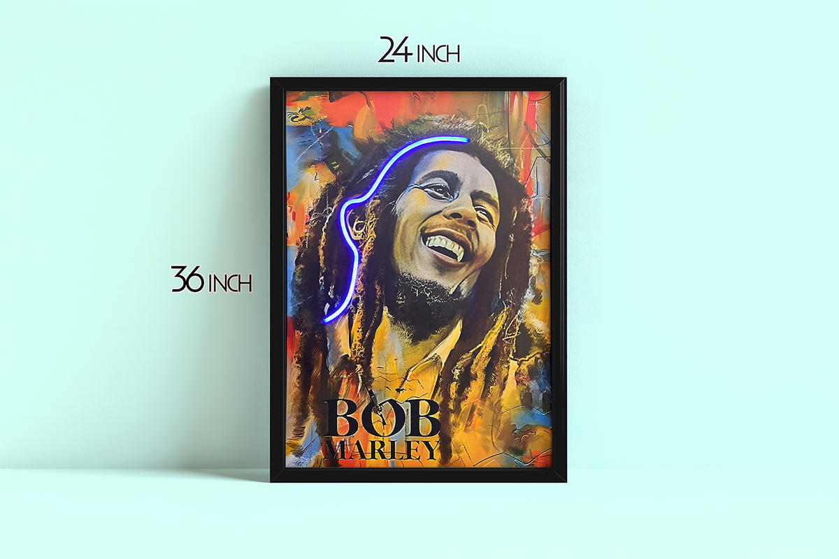 Portrait Bob - Framed Canvas Art w/ LED
