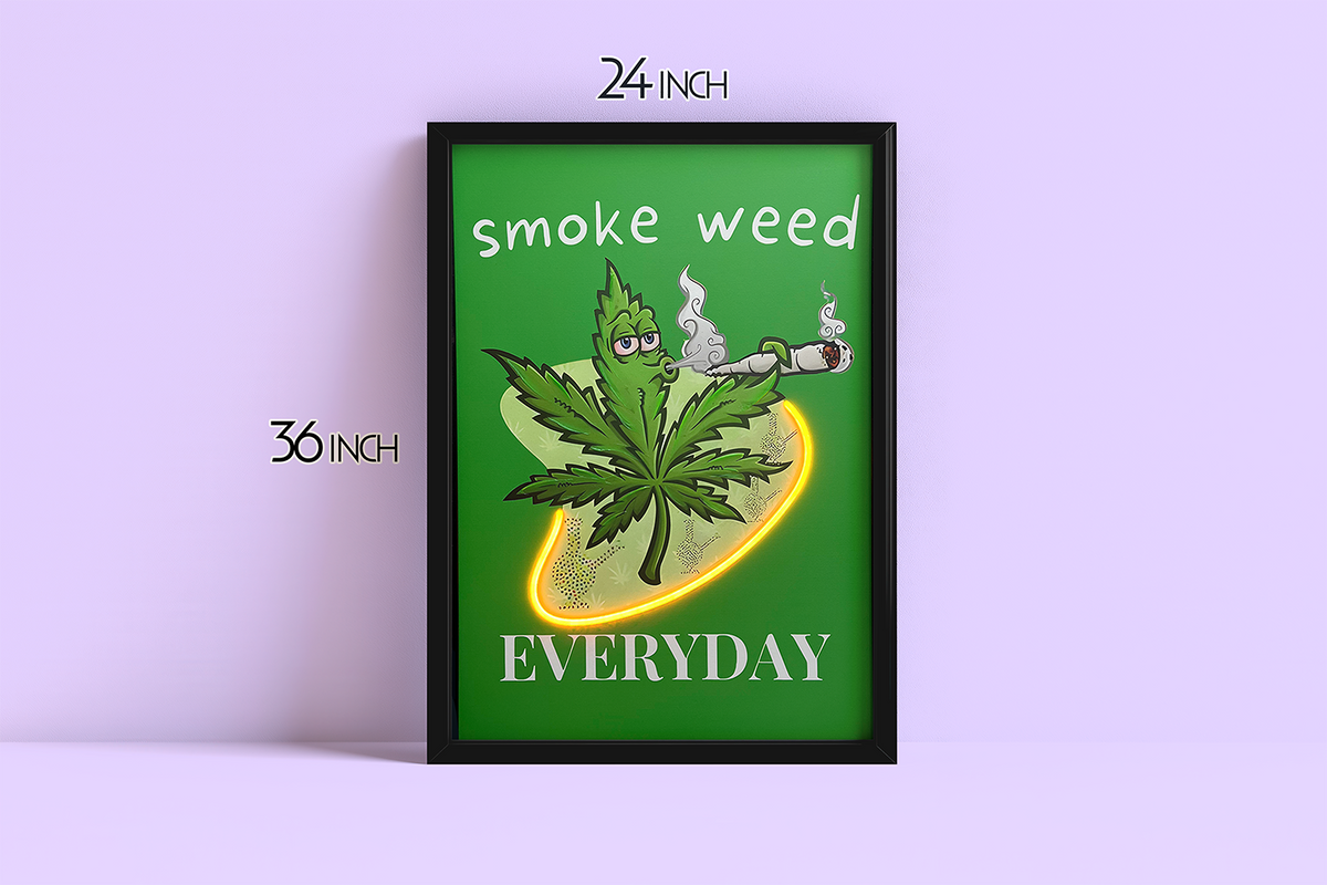 Quote Leaf - Framed Canvas Art w/ LED