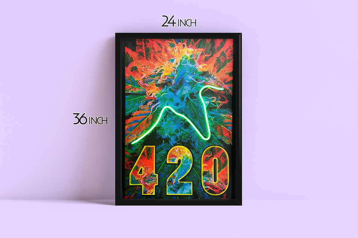 420 Everyday - Framed Canvas Art w/ LED