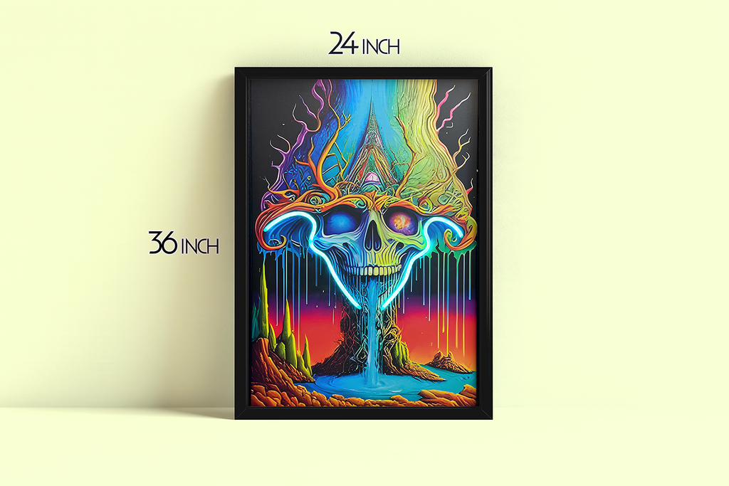 Vibrant Trip - Framed Canvas Art w/ LED