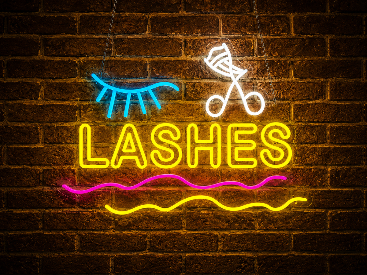 Lashes & Waxing - LED Neon Sign