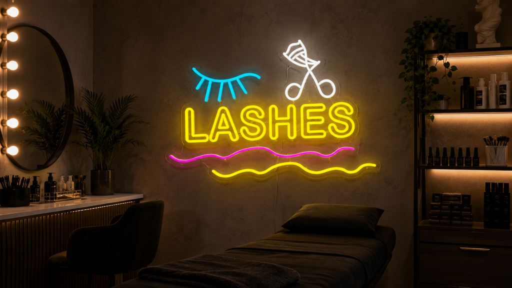 Lashes & Waxing - LED Neon Sign