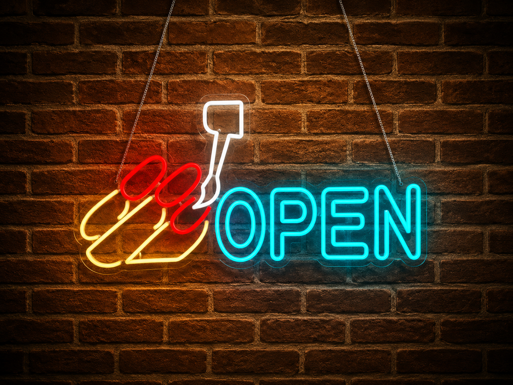 Nail Salon Open - LED Neon Sign