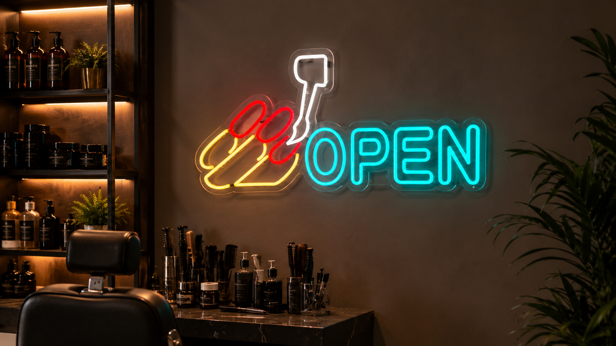 Nail Salon Open - LED Neon Sign
