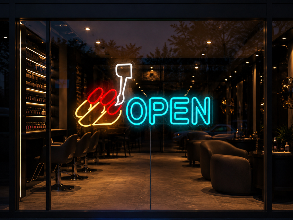 Nail Salon Open - LED Neon Sign