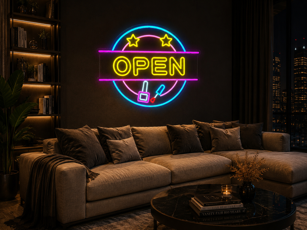Nail Salon Open - LED Neon Sign