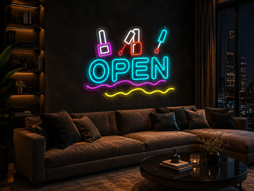 Nail Salon Open - LED Neon Sign