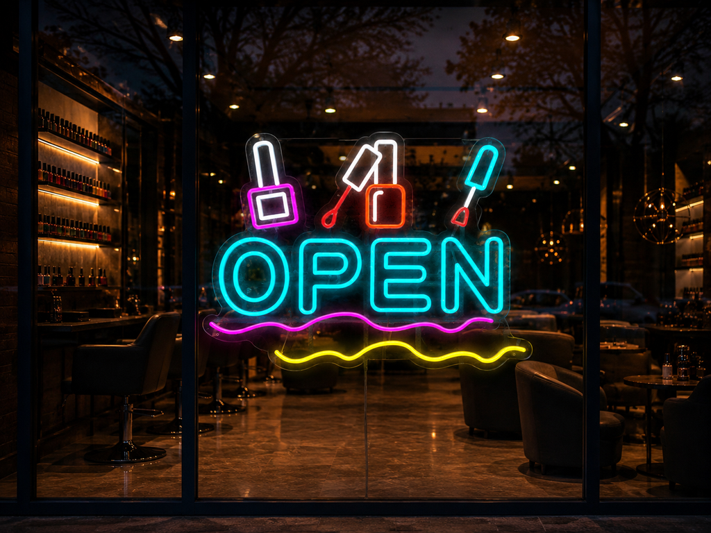 Nail Salon Open - LED Neon Sign