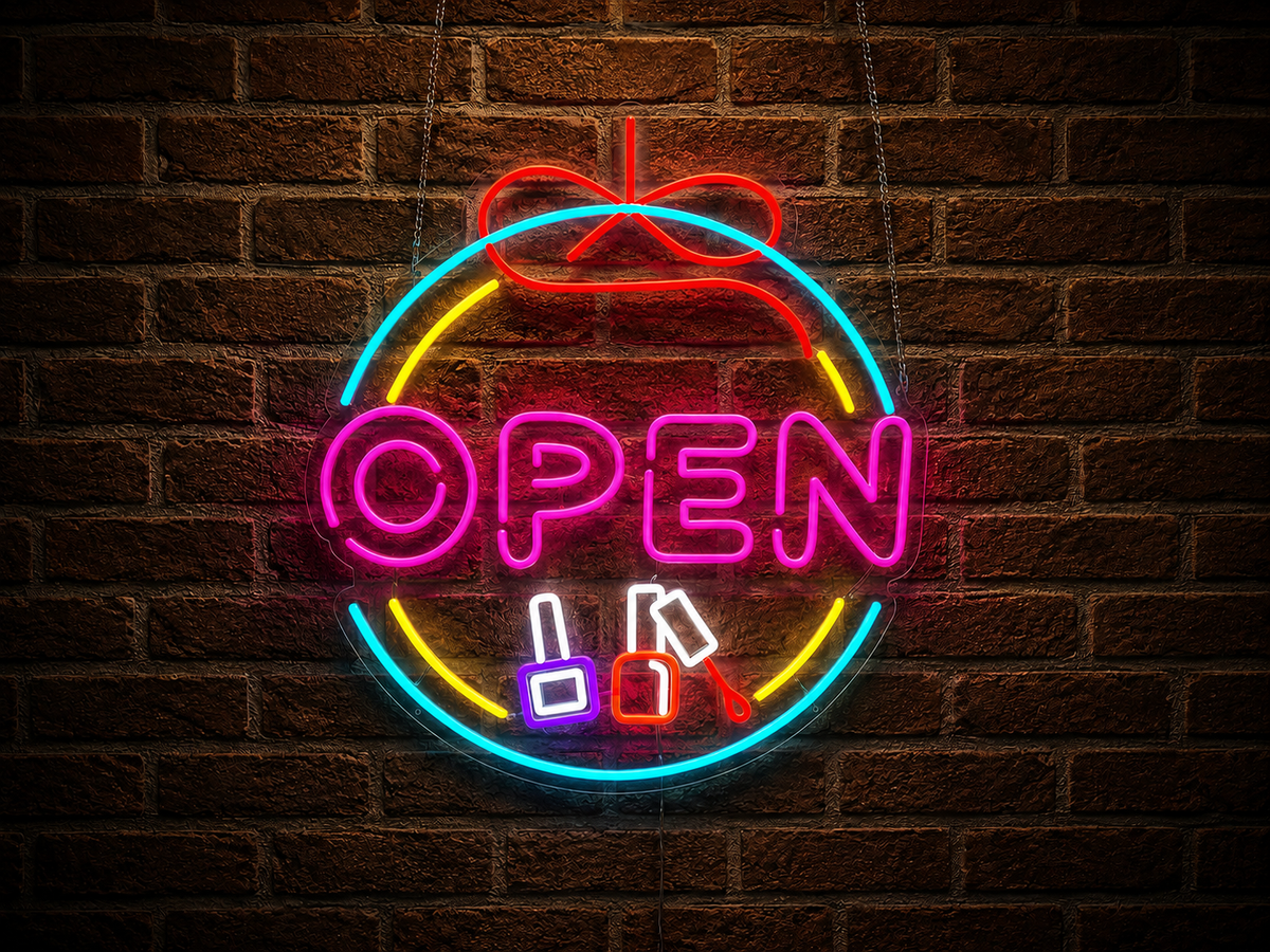 Nail Salon Open - LED Neon Sign