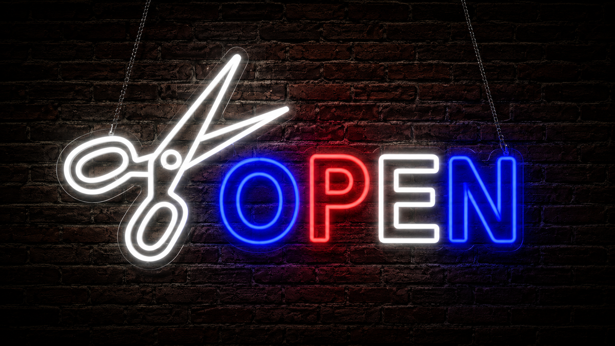 Barbershop Open - LED Neon Sign