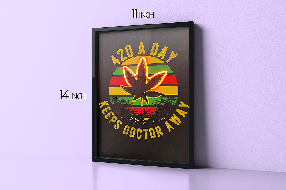420 Everyday - Framed Canvas Art w/ LED
