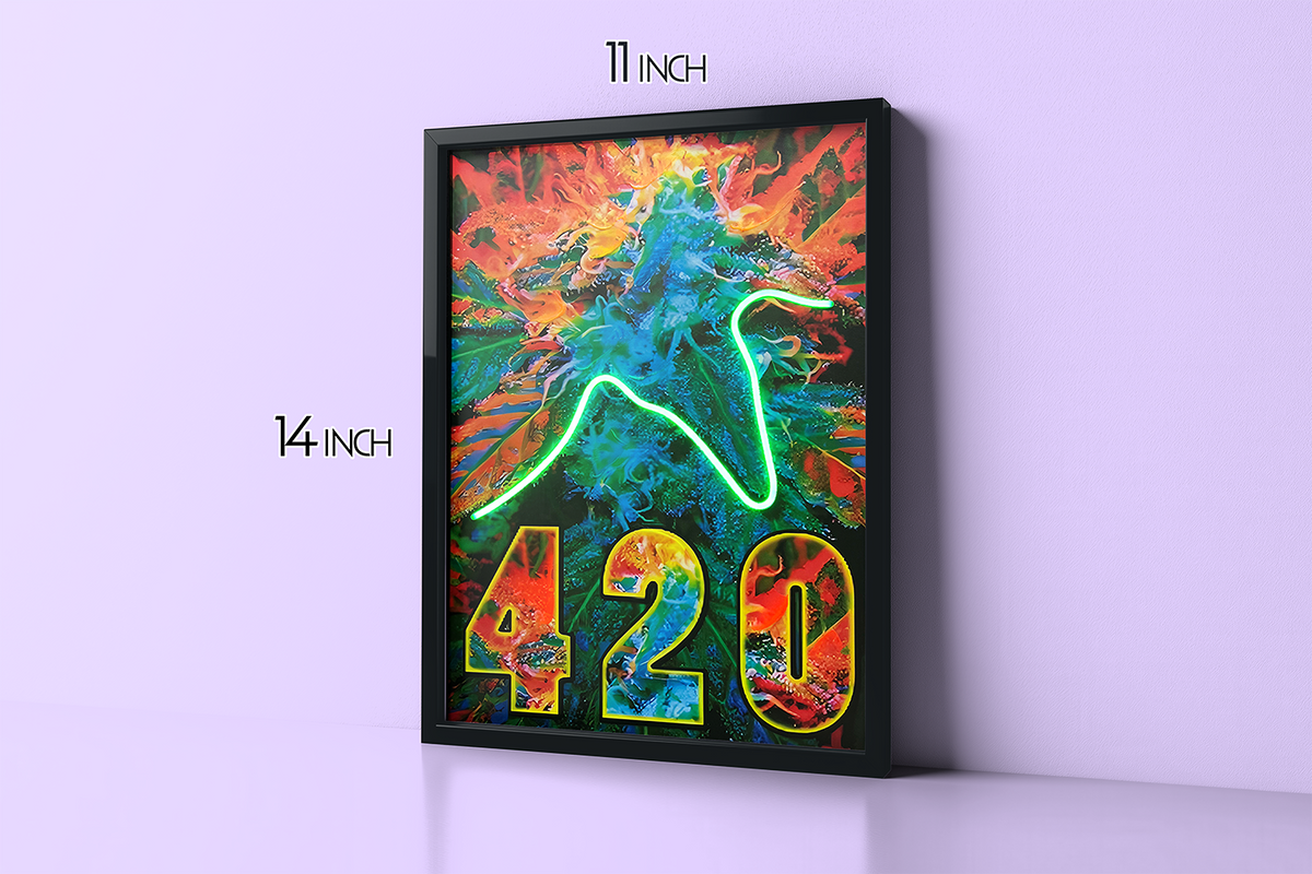 420 Everyday - Framed Canvas Art w/ LED