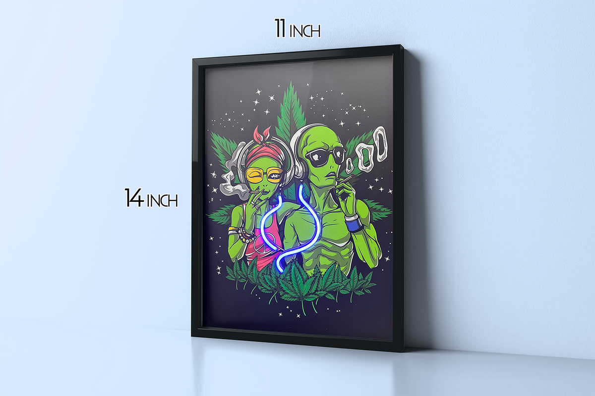Groovy Vibes - Framed Canvas Art w/ LED
