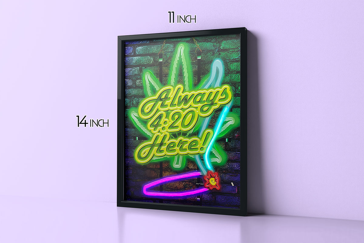 420 Everyday - Framed Canvas Art w/ LED