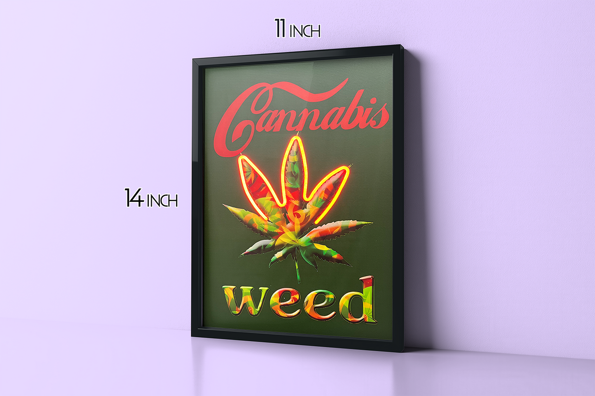 Quote Leaf - Framed Canvas Art w/ LED