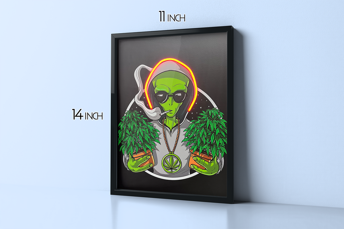 Groovy Vibes - Framed Canvas Art w/ LED