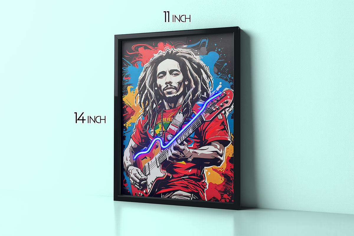 Electric Bob - Framed Canvas Art w/ LED