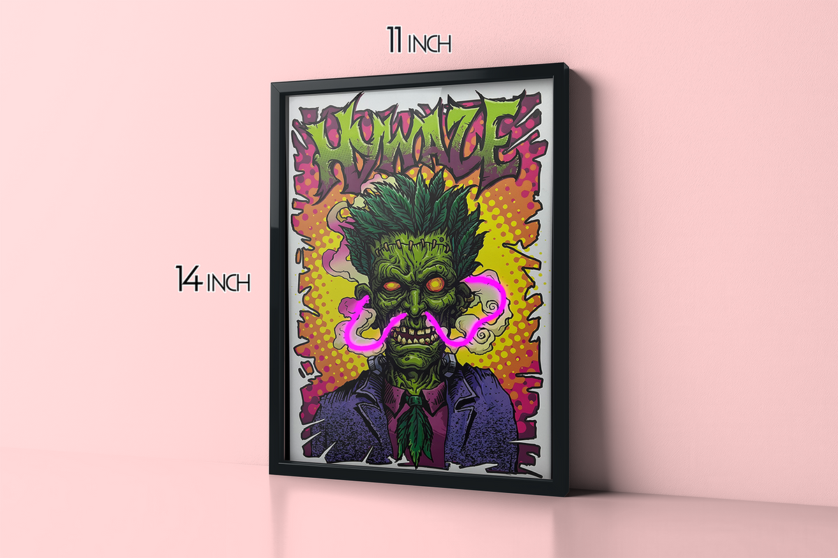 Zombie - Framed Canvas Art w/ LED