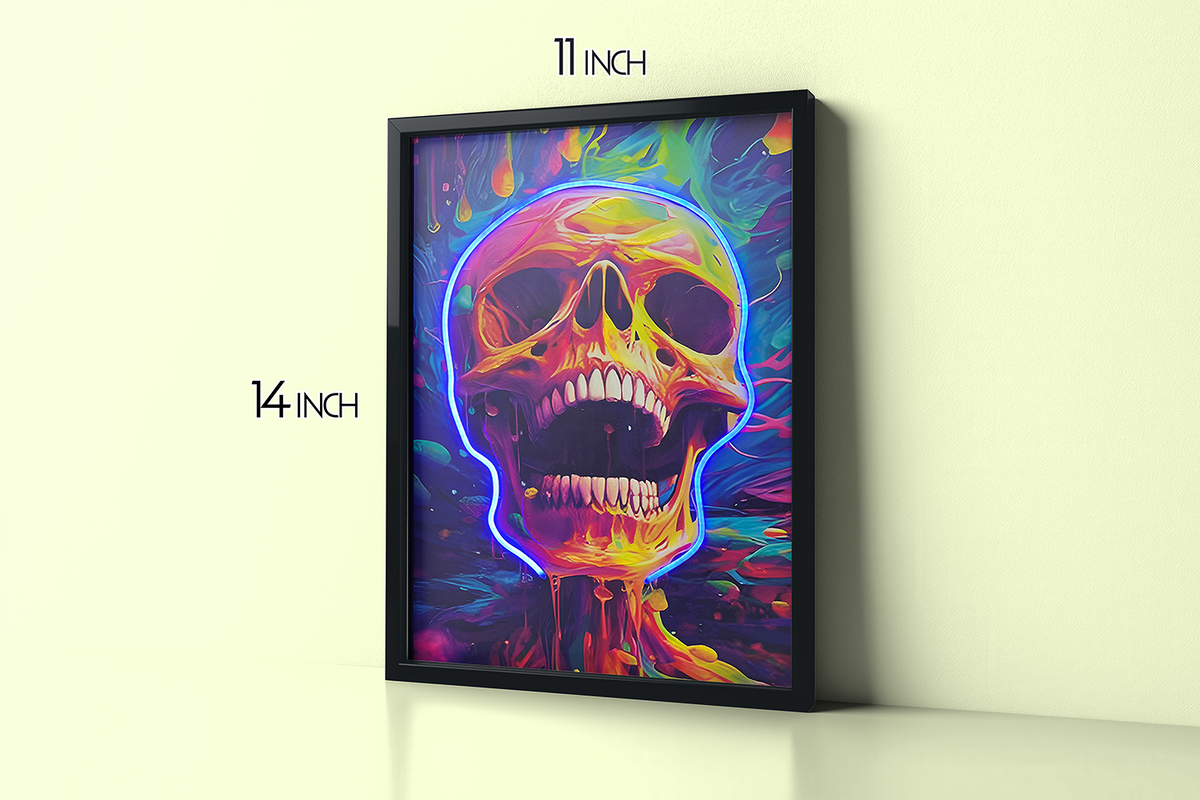 Vibrant Trip - Framed Canvas Art w/ LED