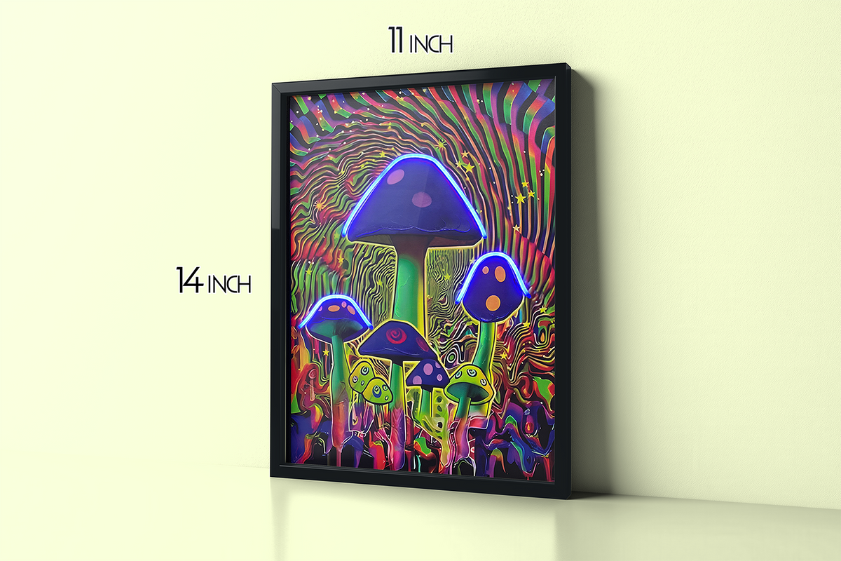 Vibrant Trip - Framed Canvas Art w/ LED