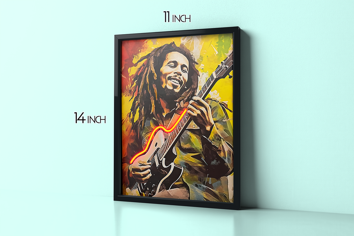 Electric Bob - Framed Canvas Art w/ LED