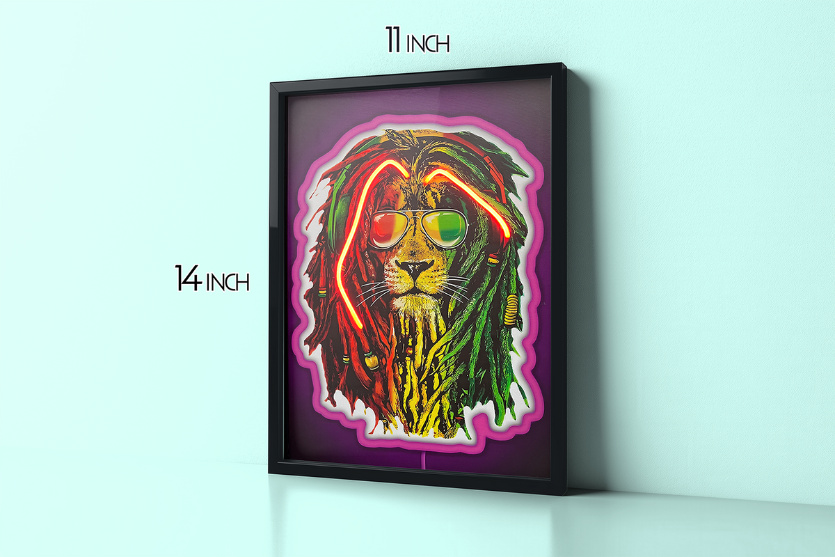 Portrait Bob - Framed Canvas Art w/ LED