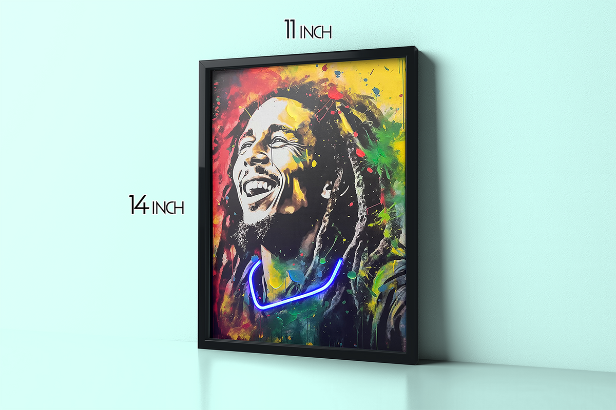 Portrait Bob - Framed Canvas Art w/ LED