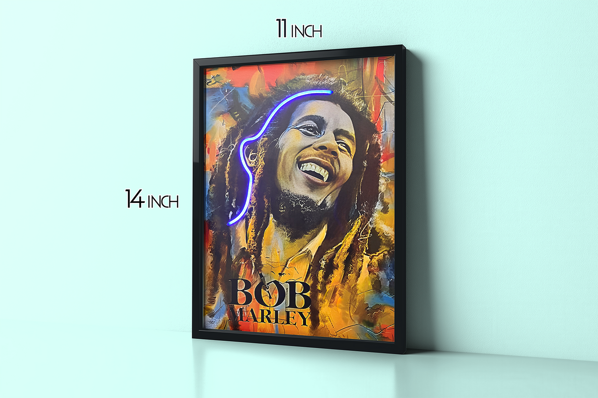 Portrait Bob - Framed Canvas Art w/ LED