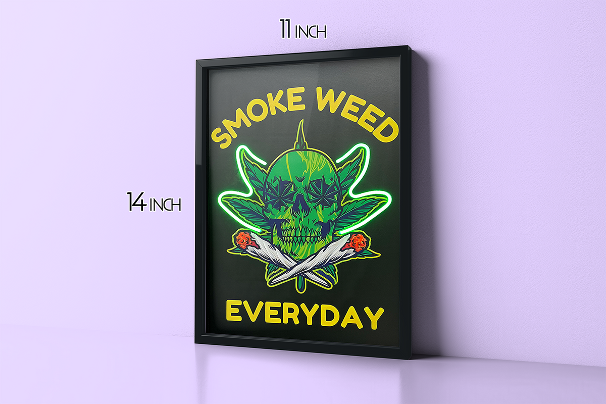 Quote Leaf - Framed Canvas Art w/ LED