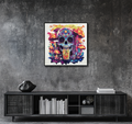 Shroom Skulls - Resin Canvas Art