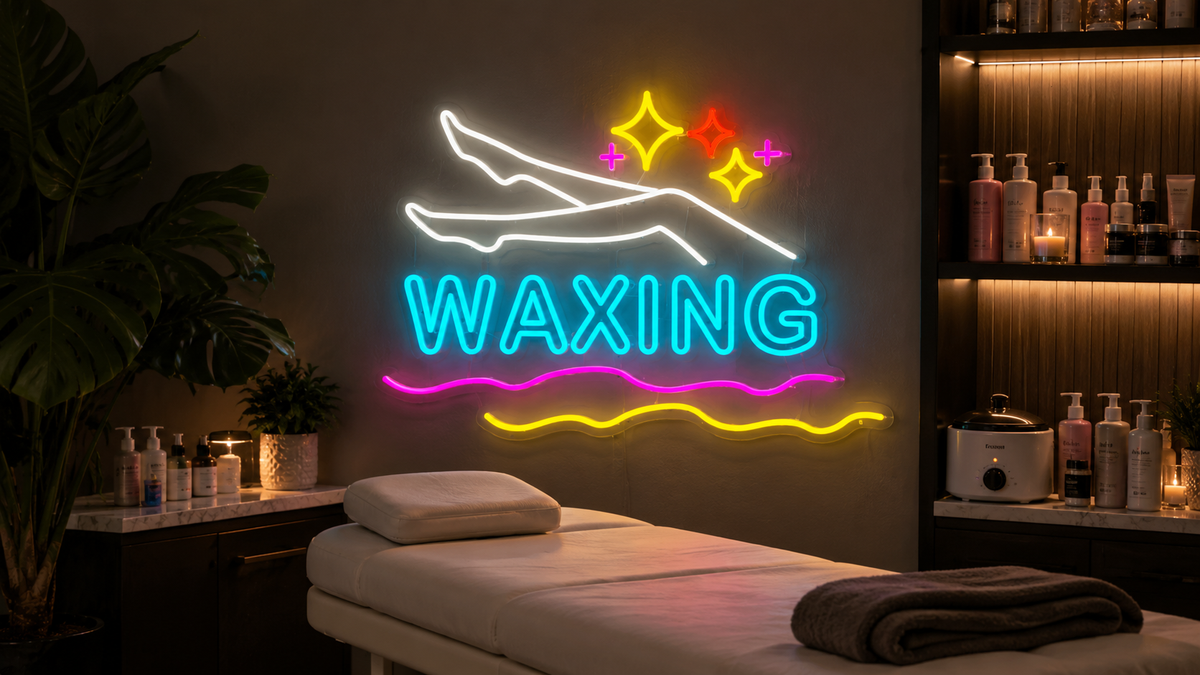 Lashes & Waxing - LED Neon Sign