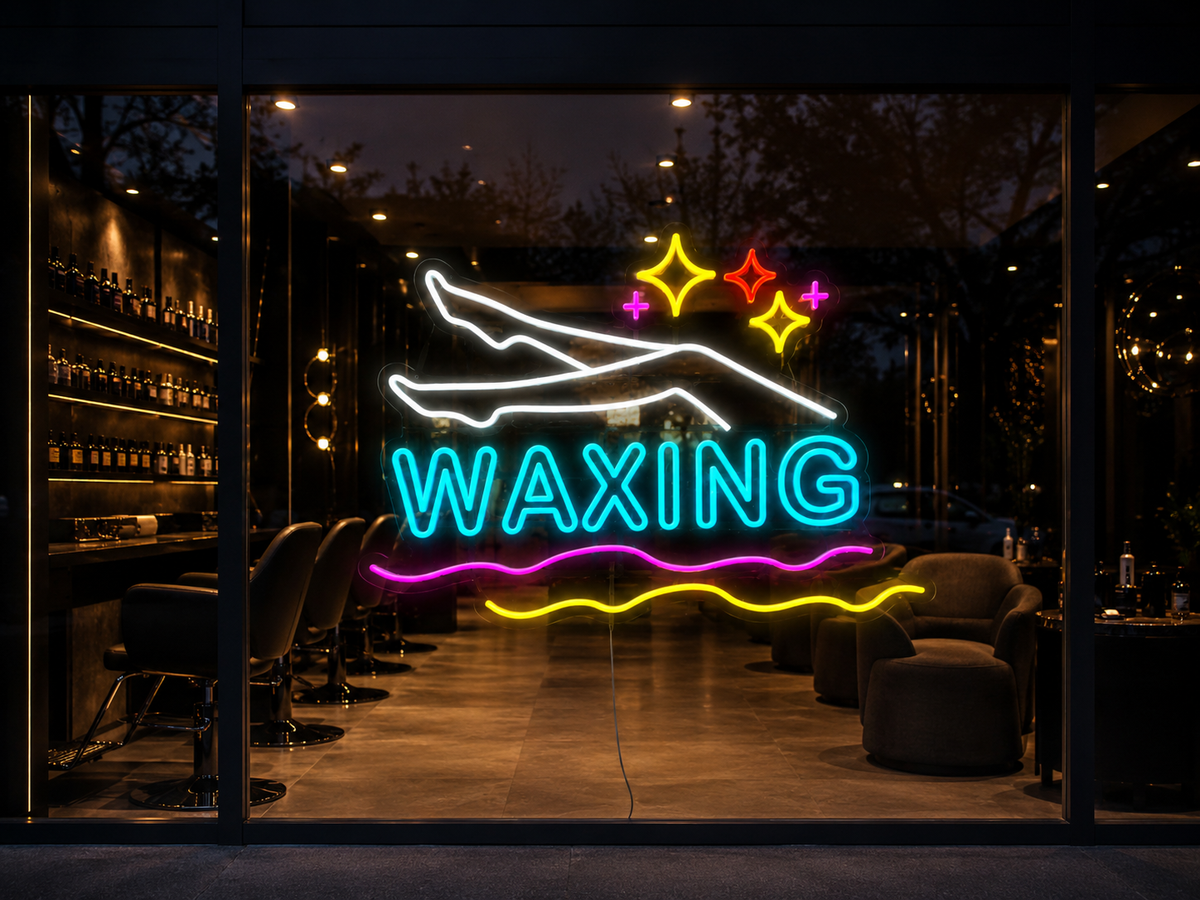 Lashes & Waxing - LED Neon Sign